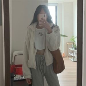 Aritzia White Sherpa Jacket